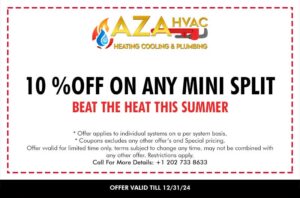 10 off on any mini split AC Unit