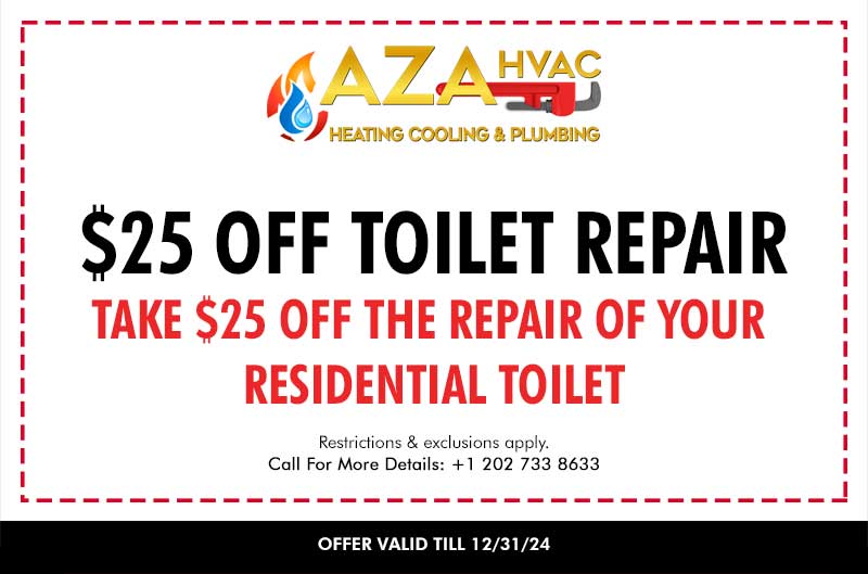 $25 OFF TOILET REPAIR TAKE THE REPAIR OF YOUR RESIDENTIAL TOILET